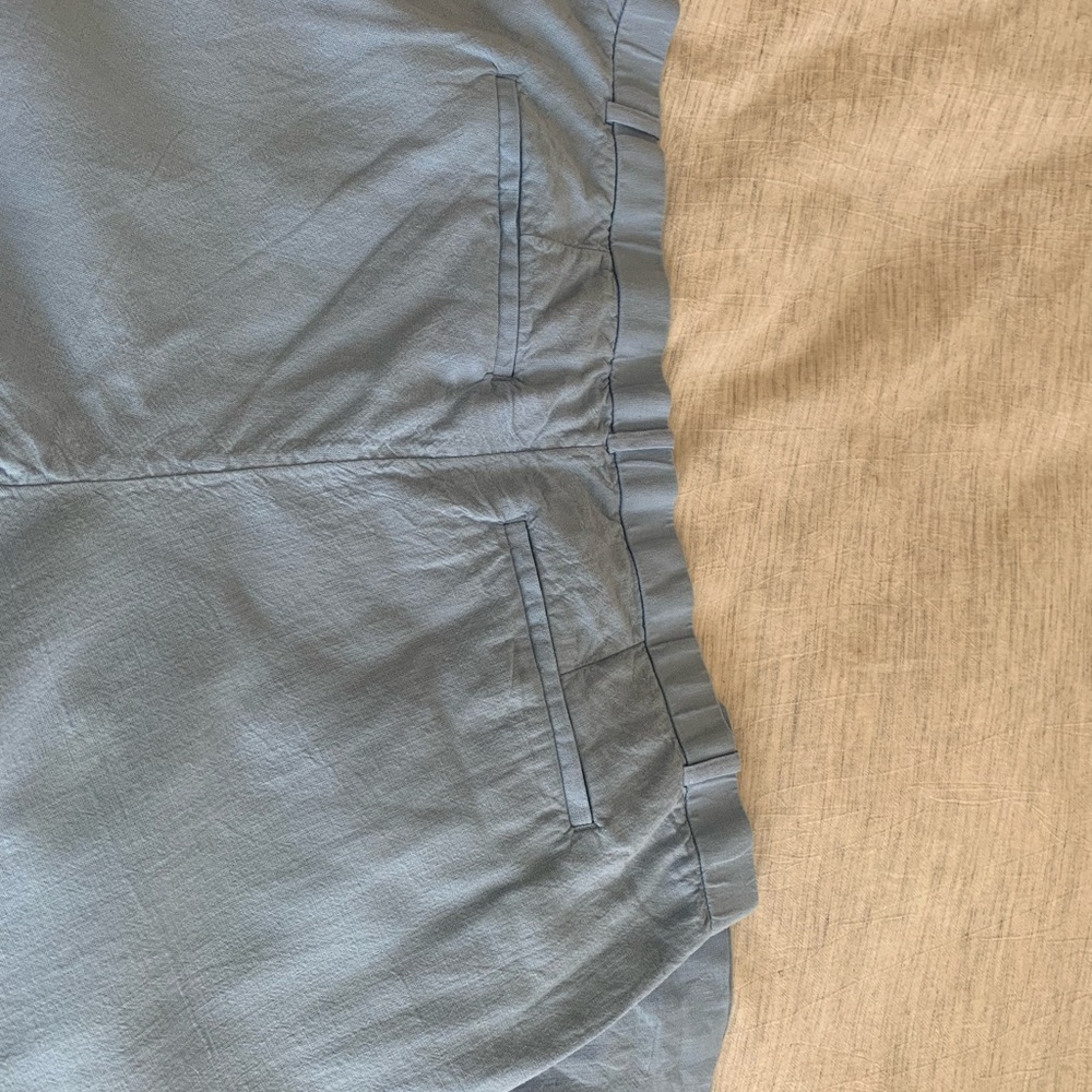Abercrombie & Fitch Sloane Low Rise Tailored Linen Blend Wide Leg Trouser Pants - Picture 10 of 10